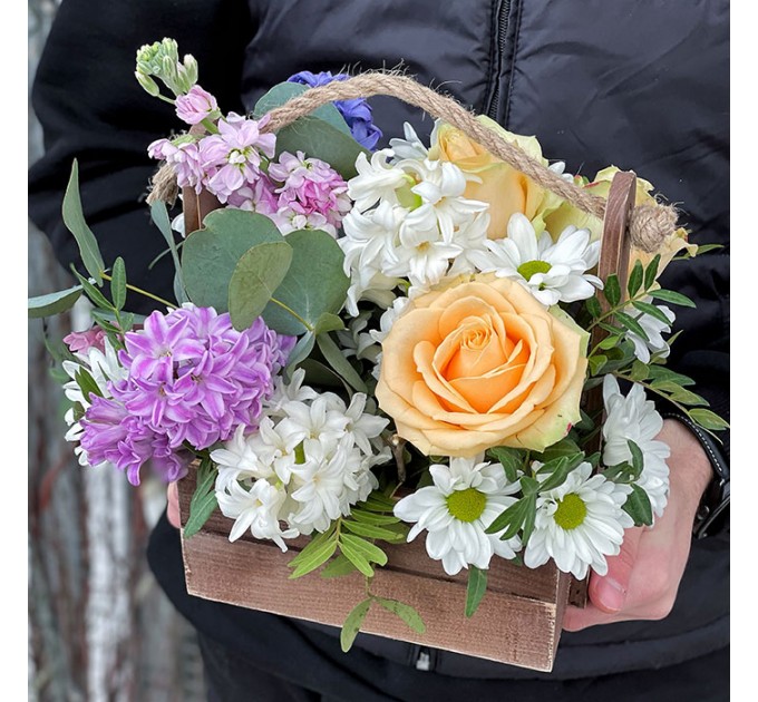 Композиция в деревянном ящике «Angels»