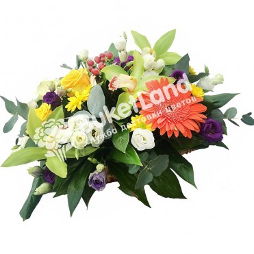 Композиция с цветами «Красочный фонтан»