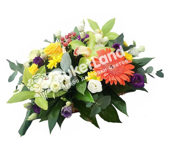 Композиция с цветами «Красочный фонтан»