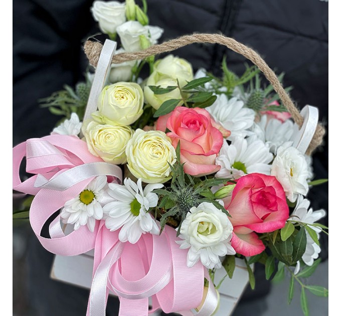 Композиция в деревянном ящике «Милая моя»