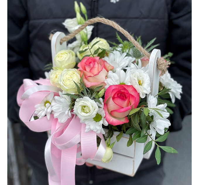 Композиция в деревянном ящике «Милая моя»