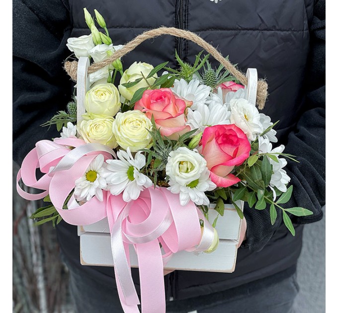 Композиция в деревянном ящике «Милая моя»