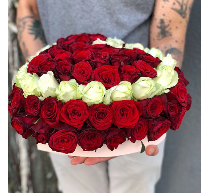 Композиция в коробке «От сердца к сердцу»