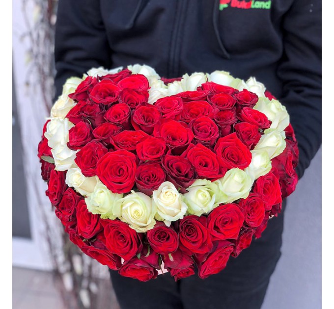 Композиция в коробке «От сердца к сердцу»