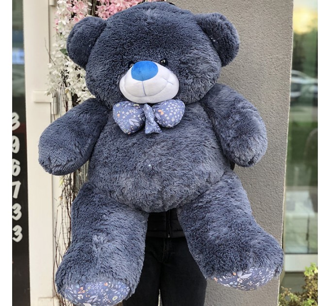 М'яка іграшка «Ведмедик Зефір» 120 см (синій)