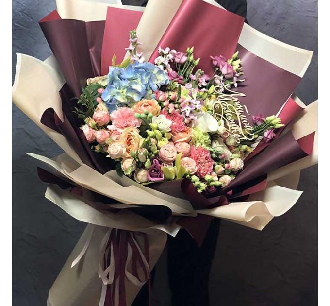 Огромный экзотический букет «Любимой мамочке»