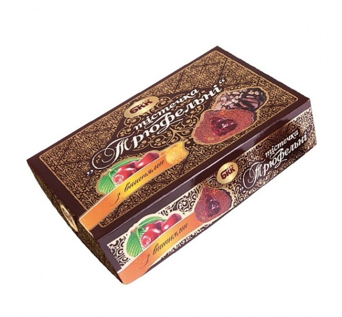 Пирожное БКК Трюфельные с вишнями 450г