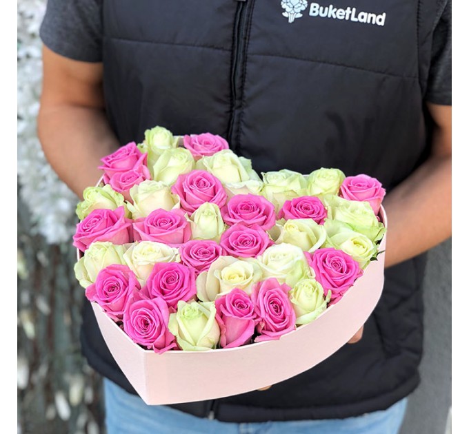 Сердце с розами микс «Искушение»