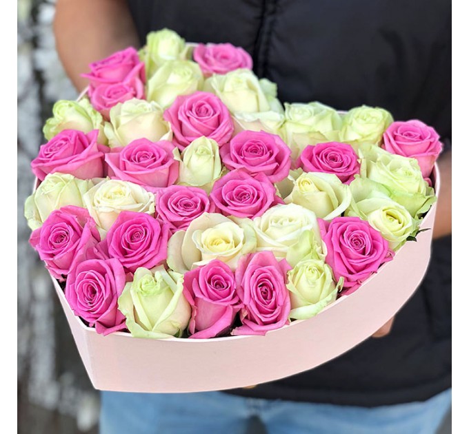 Сердце с розами микс «Искушение»