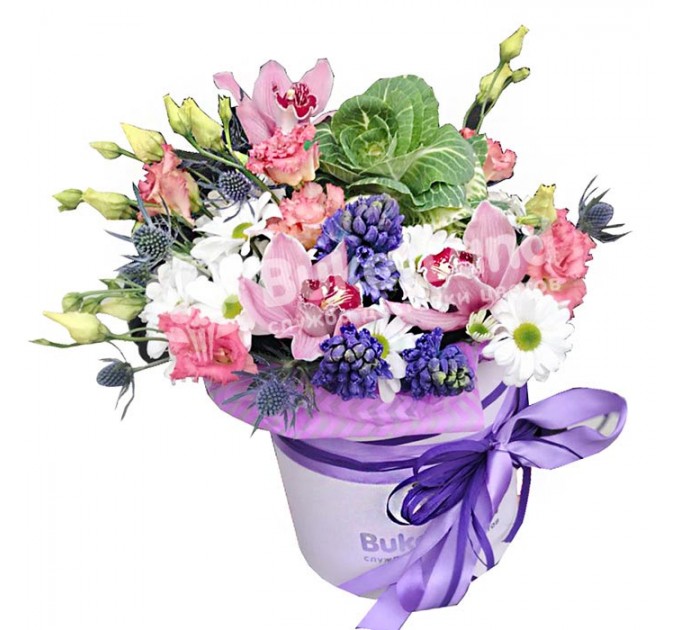 Цветы в шляпной коробке «Волшебство»