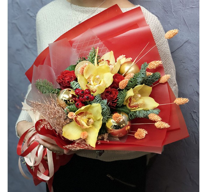 Зимний букет «Глинтвейн»