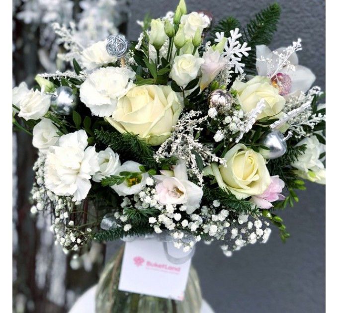 Зимний букет «Сказочный миг» + ВАЗА В ПОДАРОК