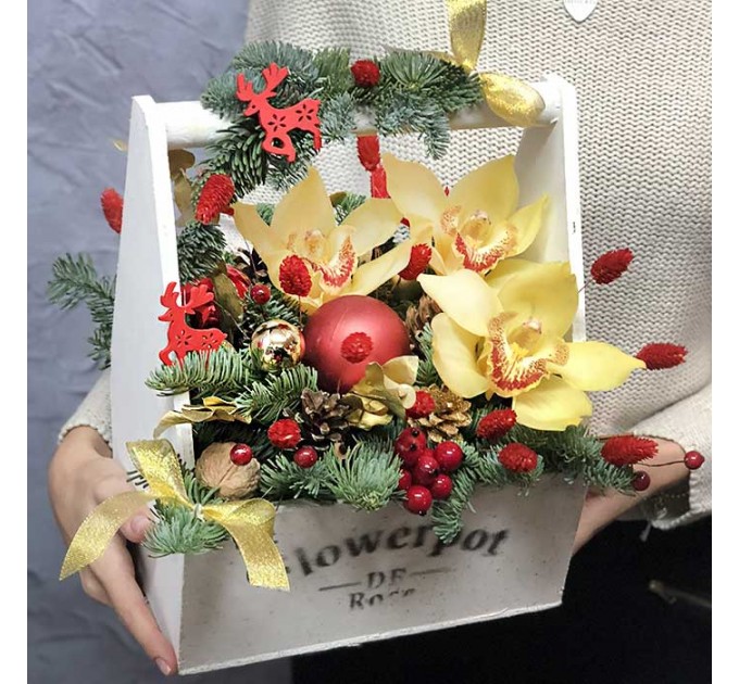 Зимняя композиция «Теплые чувства»